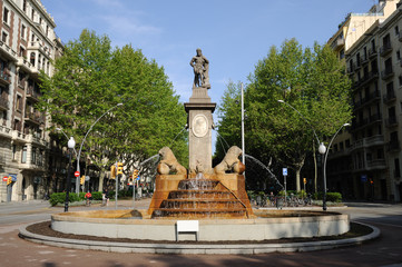 Fountain in the city of Barcelona, Spain © philipus