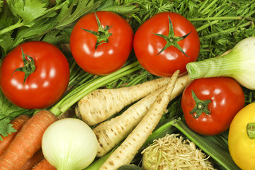 Macro shot of fresh vegetables