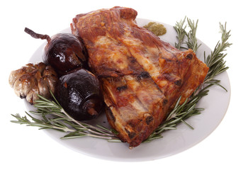 Grilled pork ribs