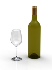 Bottle and glass
