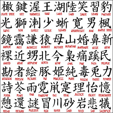 Naklejki Japanese kanji