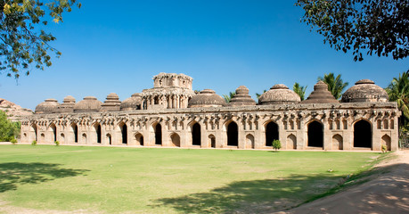 Fototapeta premium Elephant stables in Hampi, Karnataka