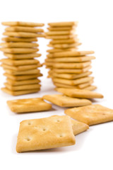 three stacks of cookie