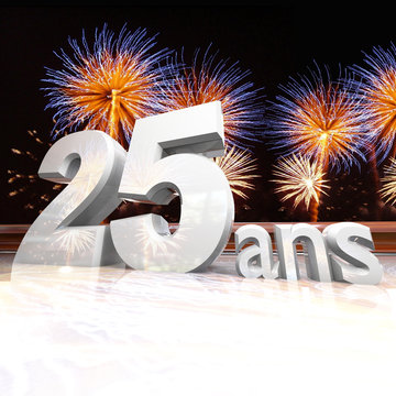 Anniversaire 25 ans Feu d'artifice