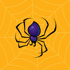 Spider with Web Background