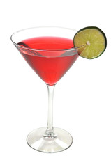 Cosmopolitan Drink, Lime, Isolated, Clipping Path