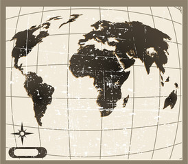 the vector old world map