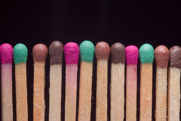 Line of matches