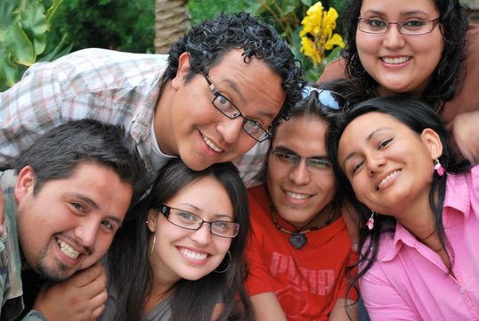 Faces of Happy Hispanic students