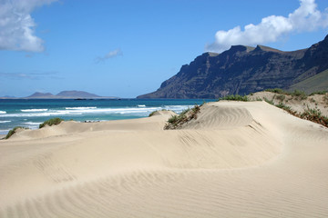 sand dunes on Famara beach