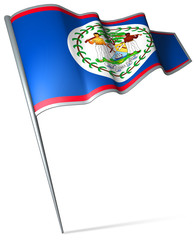 Flag pin - Belize