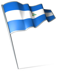 Flag pin - Nicaragua