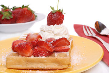 Strawberry waffle