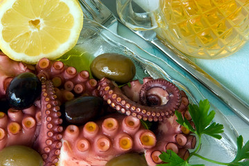 oktopus, appetizer