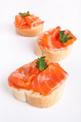 sandwiches with smoked salmon