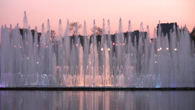 evening fountain