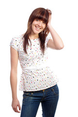 Smiling pretty young woman