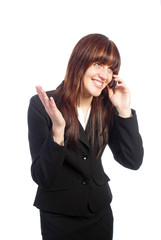 Call center operator smiling