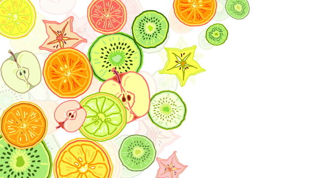 animated fruits background