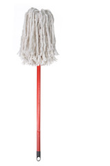 Large Mop Upside Down Isolated on White - 13826763