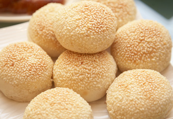 close-up of chinese bun