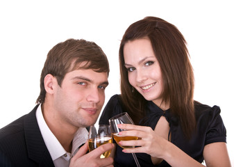 Couple of girl and man.