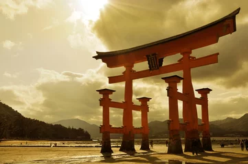 Fotobehang Geweldige torii bij Miyajima © Delphotostock