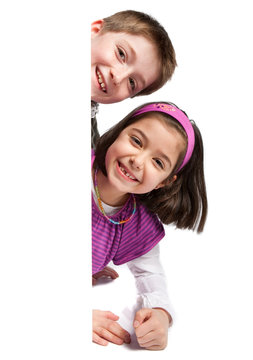 Enfants et pancarte
