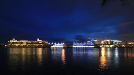 The port of Miami and the cruise docks