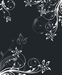 black floral background