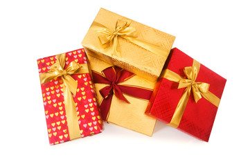 Gift box isolated on the white background