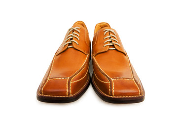 Orange shoes isolated on the white background