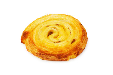 Fresh danish pastry isolated on the white background