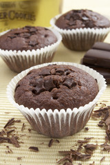 chocolate muffin sweet cake food