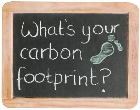 "What's your carbon footprint?" on blackboard