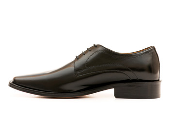 Black shoes isolated on the white background