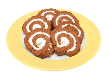 Chocolate swiss rolls