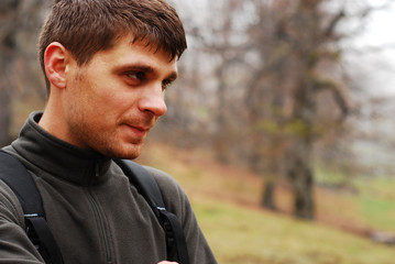 male portrait outdoors