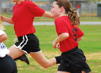 Fototapeta premium Young soccer players