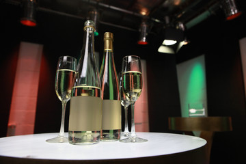 White wine in nightclub you can label yourself