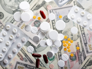 pills and money