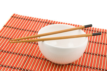 Chinese chopsticks and bowl.