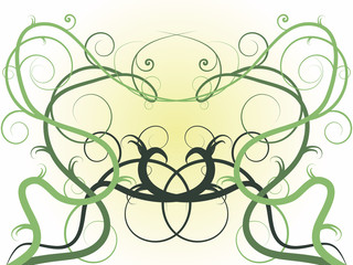 Abstract Symetrical Vines Background