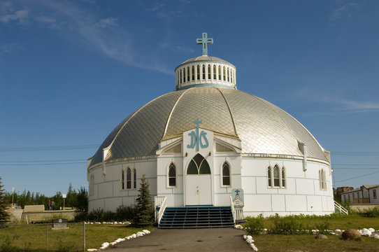 Famous Igloo church in Inuvik in Northwest Territories