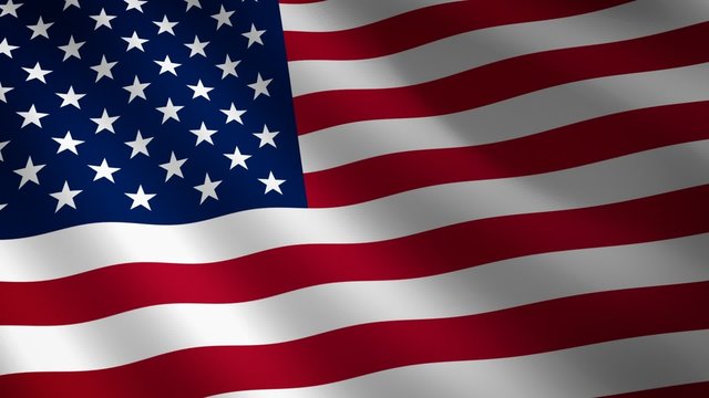 Bandera ondulante de EEUU. Bucle continuo