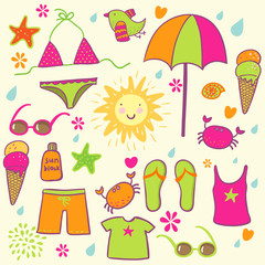 beach accessories - cute set