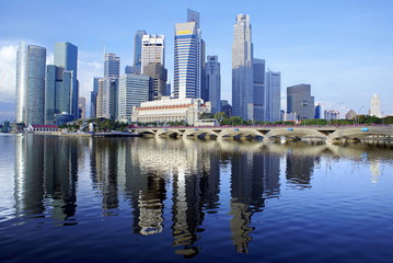 Fototapeta na wymiar Singapore mieście dzienne skyline