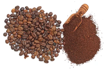 Raamstickers cu café moulu et en grains © Unclesam