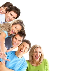 Young happy people