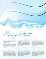 Blue clean business background with space for text.